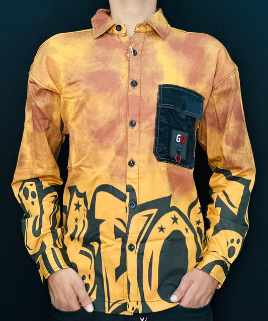 Urban Graffiti Amber Street Shirt PATTERNS FOR MEN