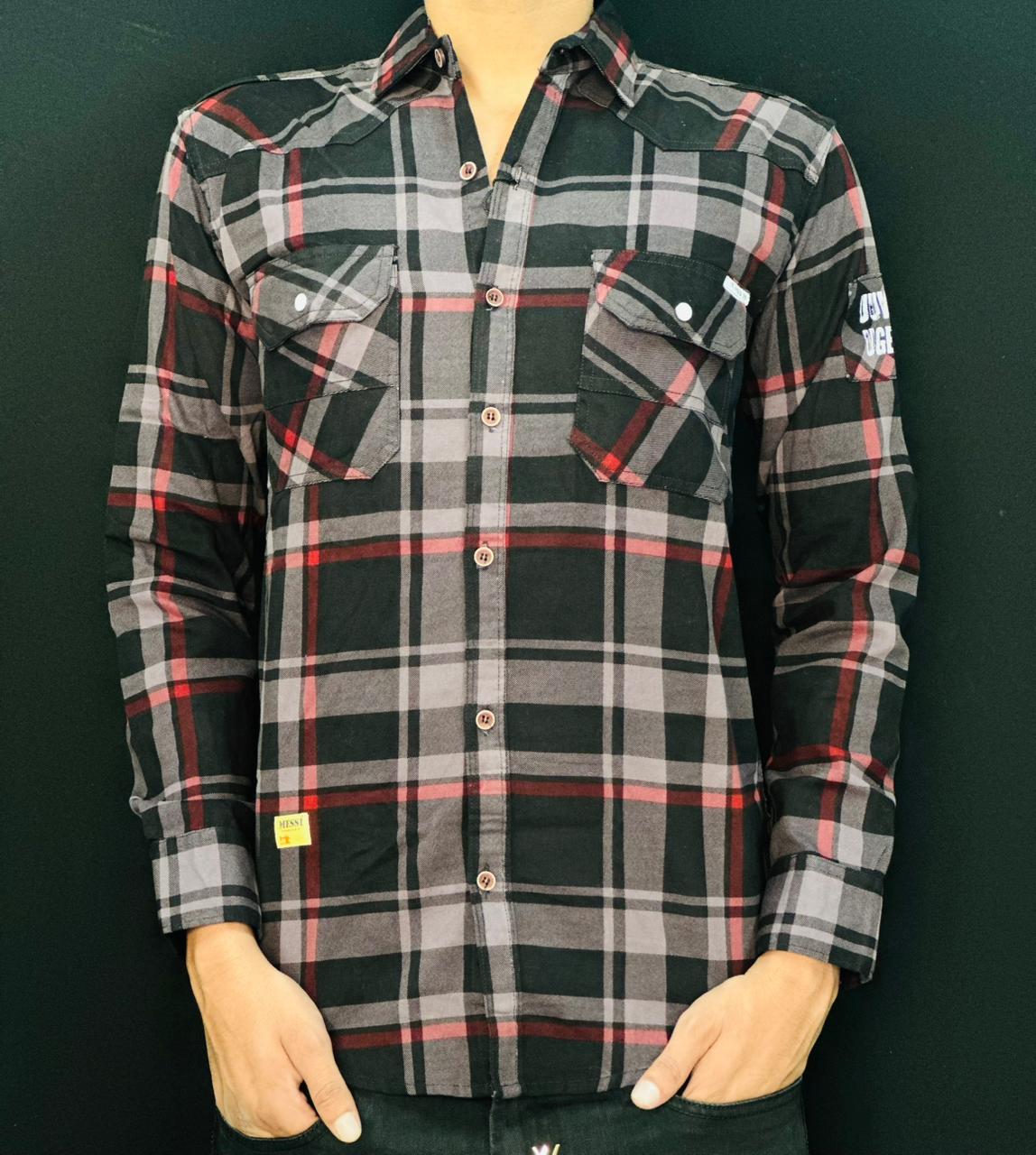 Highland Black & Red Plaid Shirt PATTERNS FOR MEN