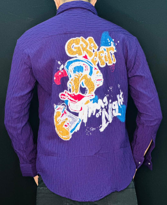 Midnight Vibe Graphic Shirt PATTERNS FOR MEN