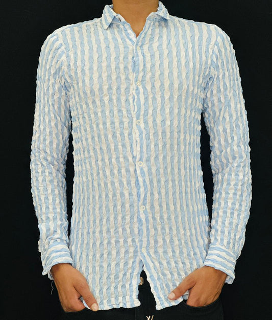 Frost Wave Textured Shirt PATTERNS FOR MEN