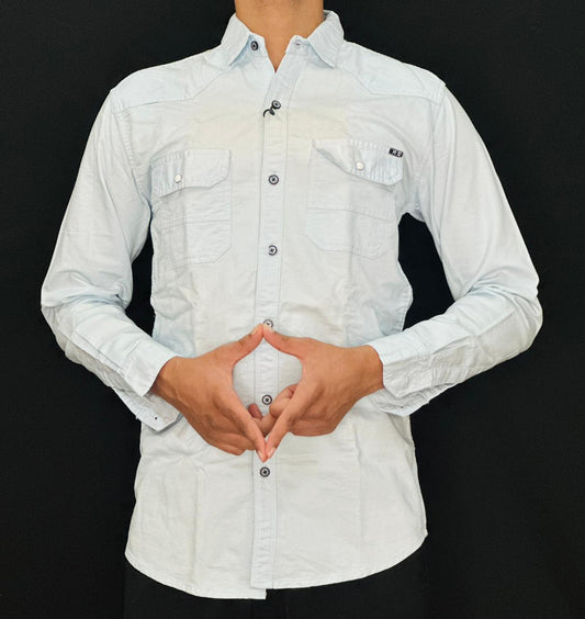 Sky Blue Casual Shirt PATTERNS FOR MEN