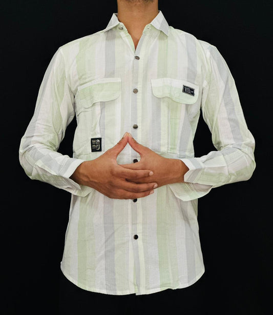 Urban Striped Utility Shirt PATTERNS FOR MEN