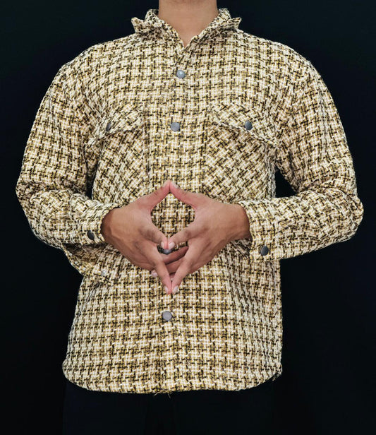 Golden Tweed Check Shirt PATTERNS FOR MEN