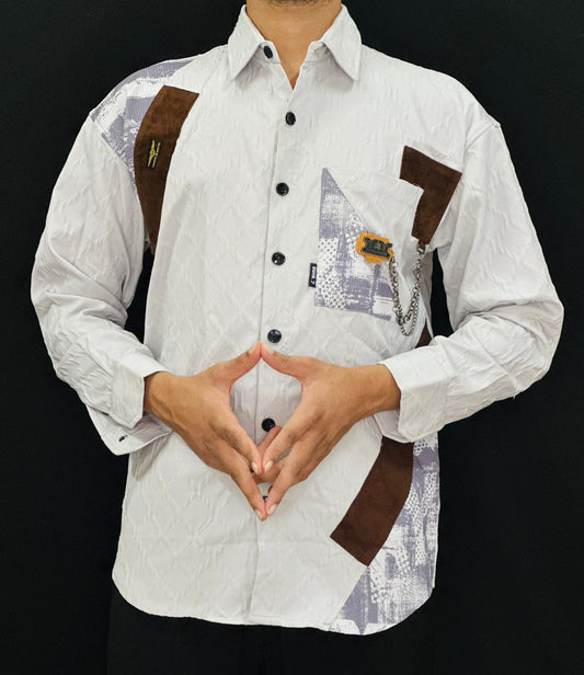 Avant-Garde Patchwork Shirt PATTERNS FOR MEN
