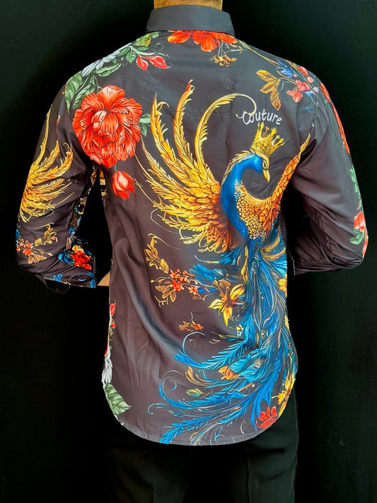 Peacock Print Shirt PATTERNS FOR MEN